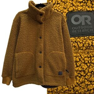 Outdoor Research Sherpa/Teddy Bear Fleece Trucker Jacket Size Large